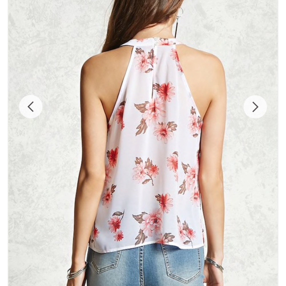 Floral Print Ruffled Top - Picture 2 of 5